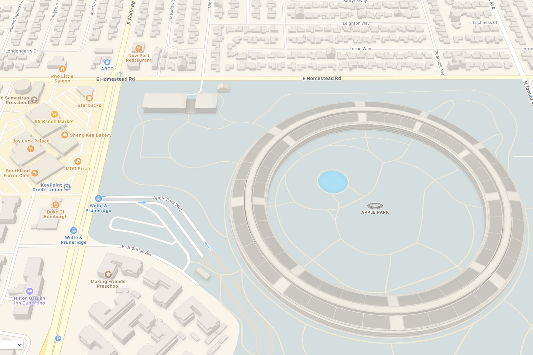 Apple Map 更新曝光 Apple Park 第一手鳥瞰地圖