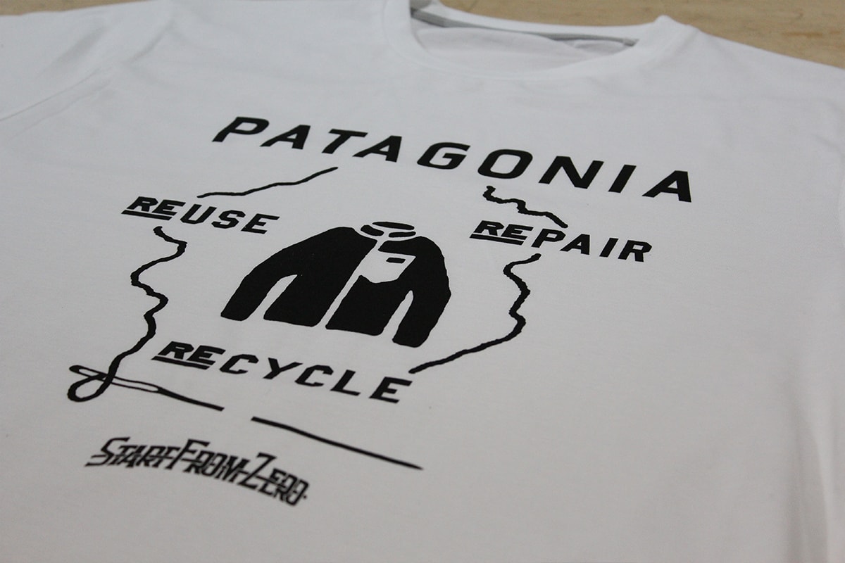 Patagonia x Start From Zero 手印絲網 T-Shirt 無料放送