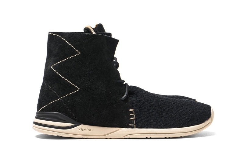 visvim HURON MESH MOC-FOLK Hi Black