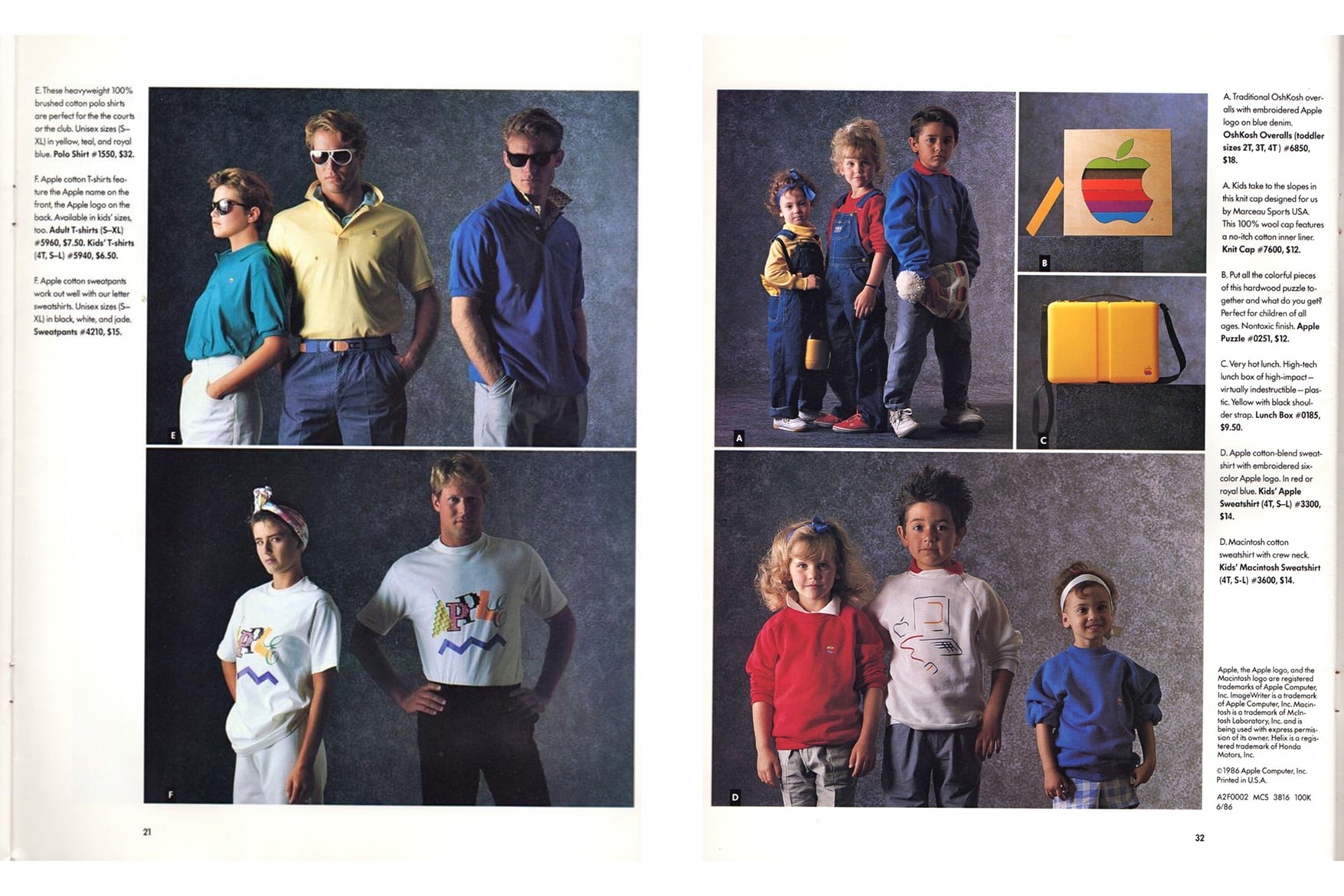 回顧 Apple 於 1986 年推出的服裝系列