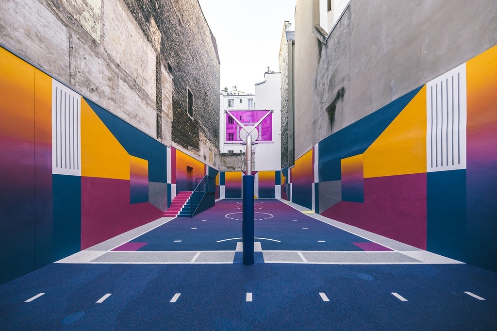 Pigalle's Latest Basketball Court Design Is as Eclectic as Is Colorful