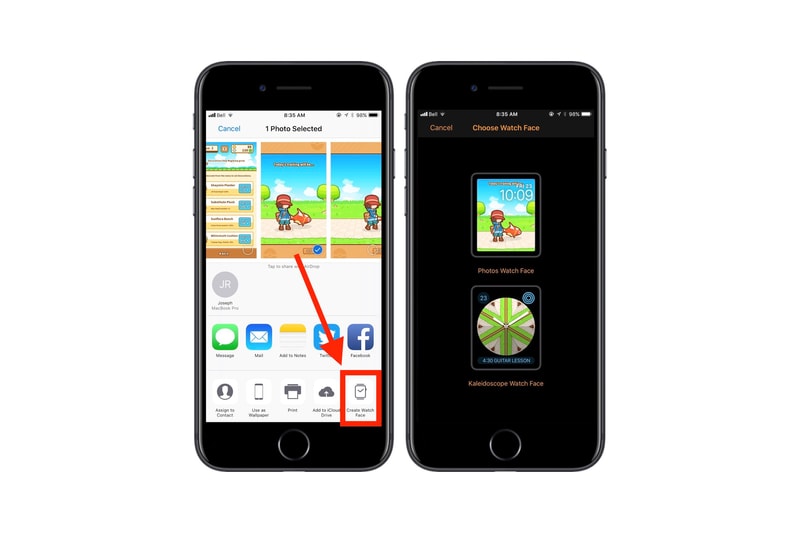 iOS 11 新發現 - 用家可隨意截圖自行定義 Apple Watch 錶面桌布