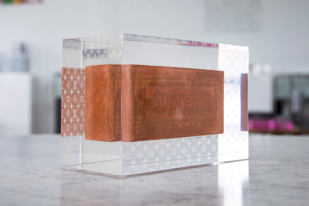 A Supreme x Louis Vuitton Brick reveals itself