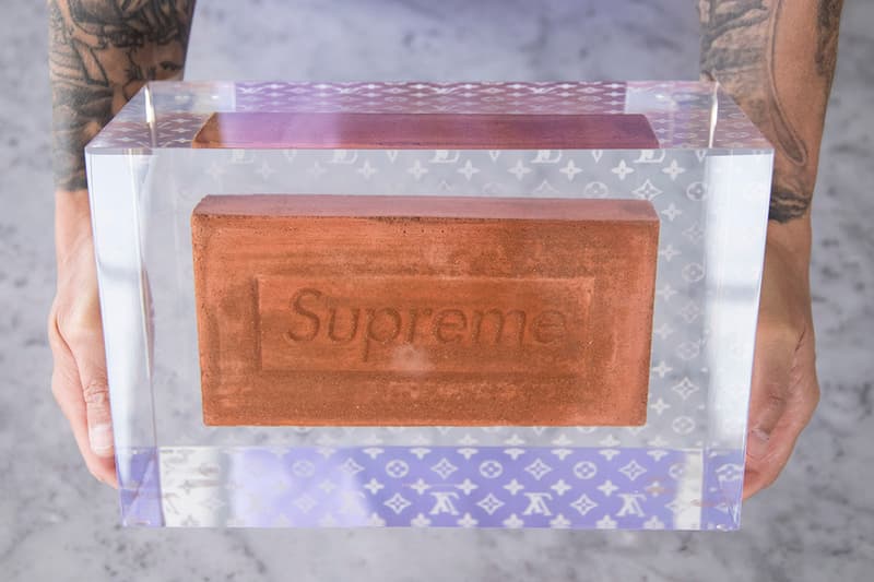 A Supreme x Louis Vuitton Brick reveals itself