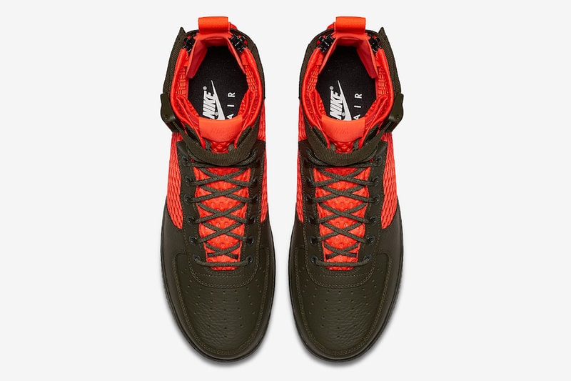 Nike SF-AF1 Mid Cargo Khaki/Total Crimson