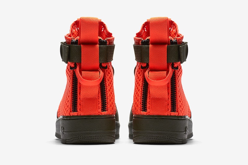Nike SF-AF1 Mid Cargo Khaki/Total Crimson