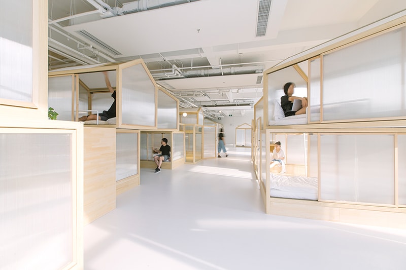 將膠囊酒店打造成露營小屋之「一起一起」