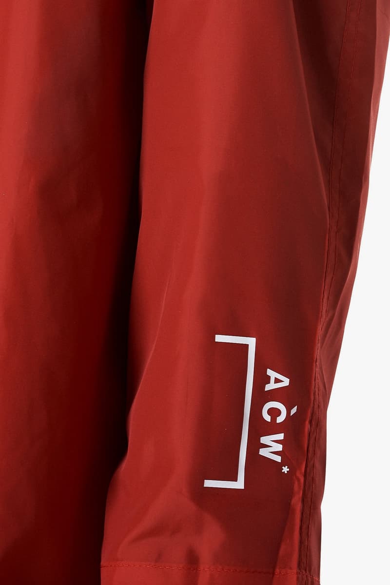 A COLD WALL red hooded nylon coat H.Lorenzo exclusive