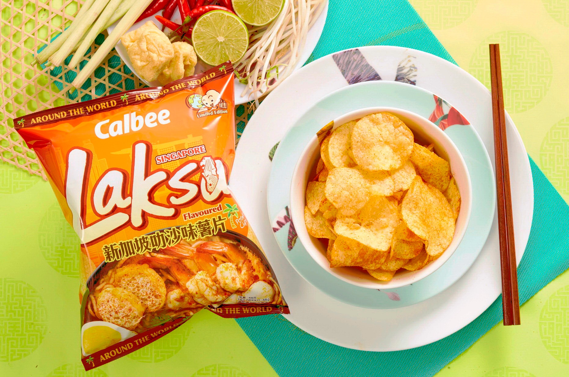 香港 Calbee 推出全新期間限定「新加坡叻沙味」薯片