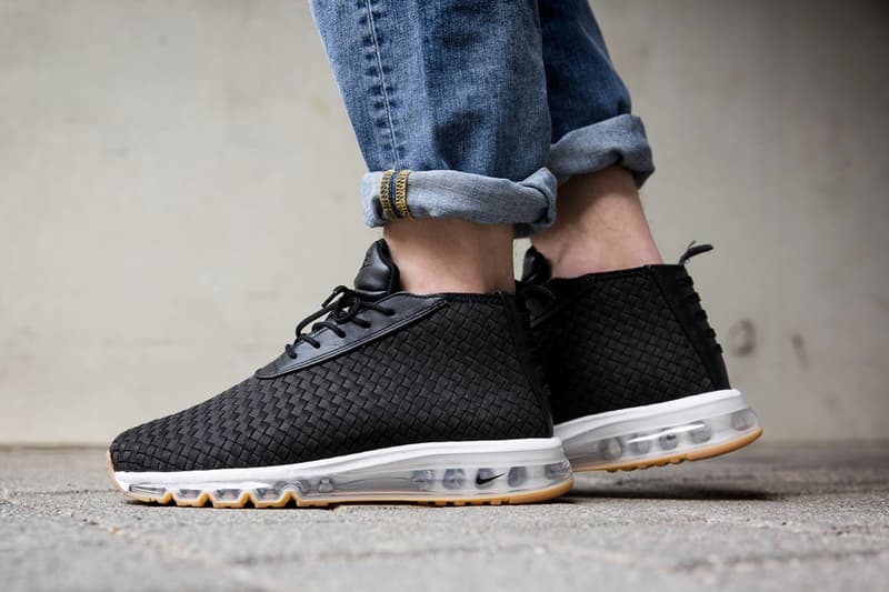 Here’s an On-Feet Look at the Nike Air Max Woven Boot In “Black/Gum”