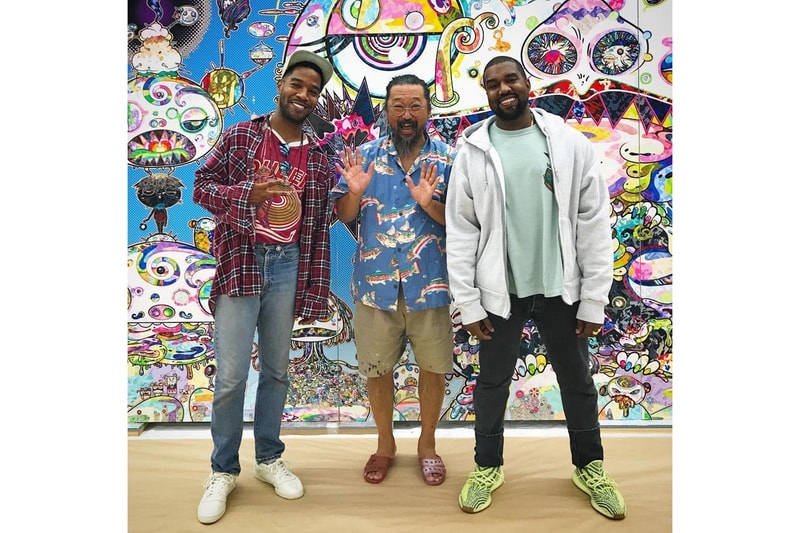 Kanye West 與 Kid Cudi 到日本拜訪村上隆