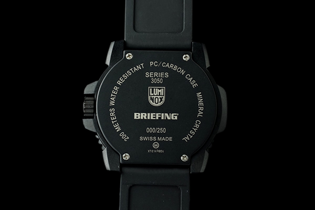 三度聯名－Luminox x BRIEFING 全球限定 250 枚黑魂軍錶