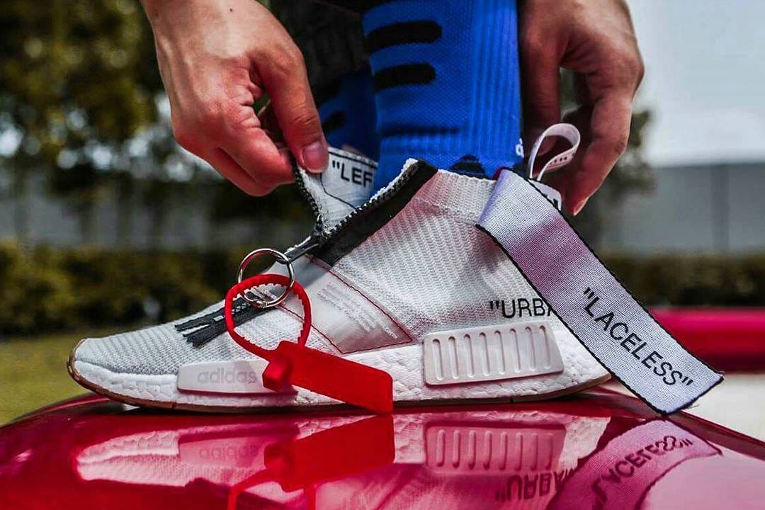 nmd city sock off white