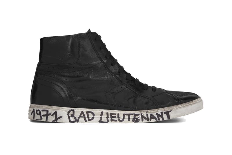 Saint Laurent Joe Mid Top Sneakers Scribbled Midsole