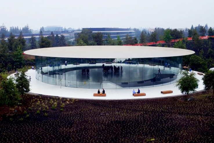 以航拍遠晀 Apple 下周發佈會場 Steve Jobs Theater
