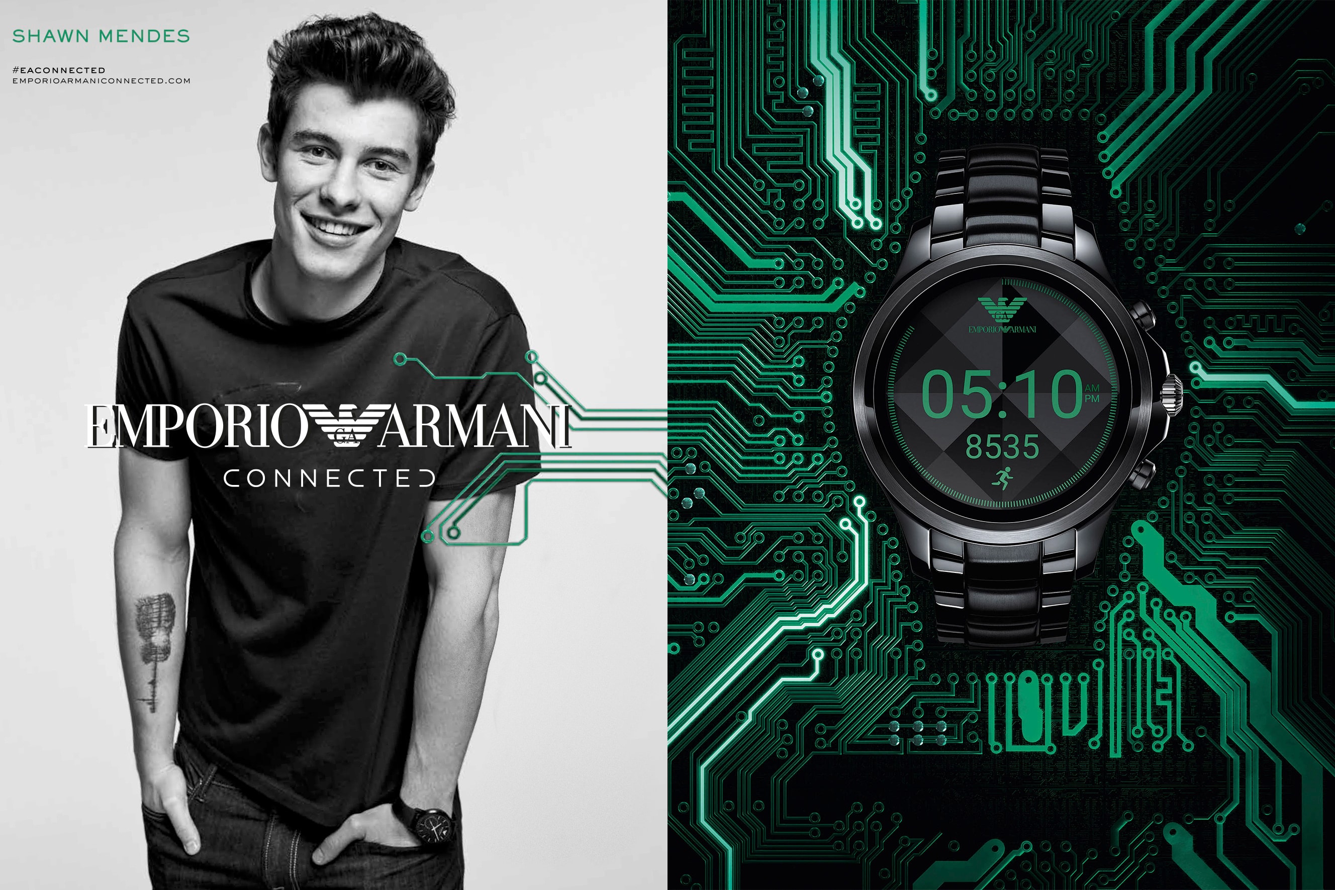 Emporio Armani 也踏入智能腕錶領域，首次與 Shawn Mendes 推出合作系列