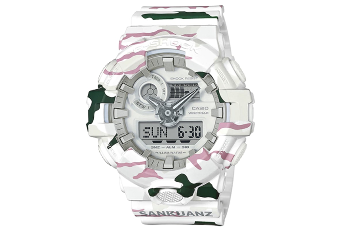 中國街頭勢力－G-Shock x SANKUANZ 以雪地迷彩作主軸之聯名手錶