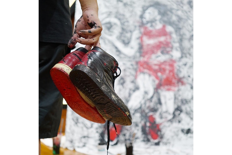 藝術家以 Air Jordan 1 為畫筆創作 Michael Jordan 肖像畫