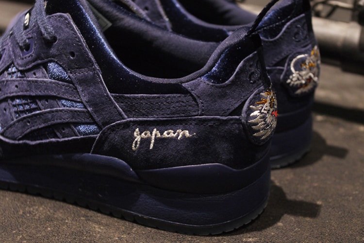 和式刺繡元素注入-BEAMS x mita sneakers x ASICS Tiger GEL-Lyte III「Souvenir Jacket」三方聯名鞋款