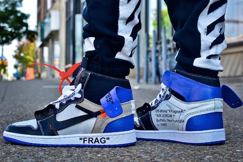 Virgil Abloh x fragment design x Air Jordan 1 三方聯乘客製鞋款一覽