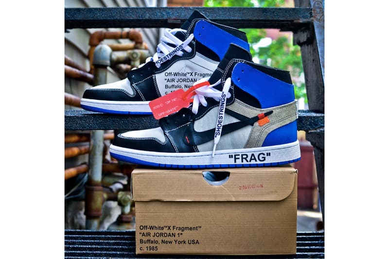 fragment design x Virgil Abloh x Air Jordan 1 客製三方聯乘鞋款一覽