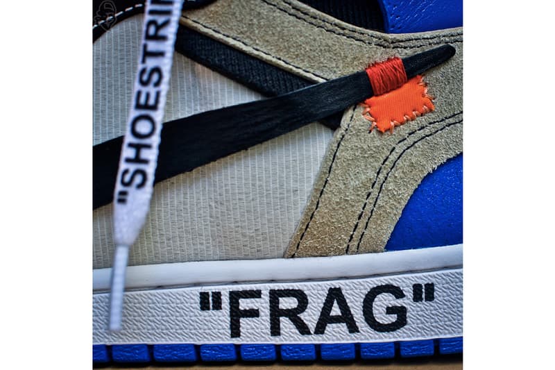 fragment design x Virgil Abloh x Air Jordan 1 客製三方聯乘鞋款一覽