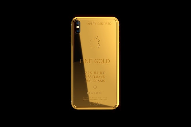 最高奢華－Brikk 推出售價達 70,000 美元的鍍金版 iPhone X