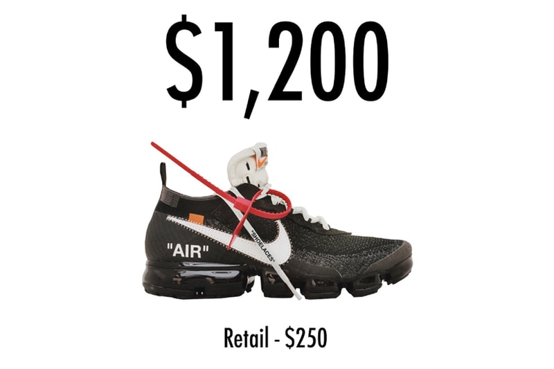 十倍之多 − Virgil Abloh x Nike「The Ten」聯乘系列平均炒價曝光