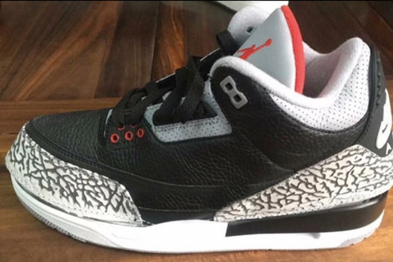 Air Jordan 3 OG「Black Cement」最新復刻 Sample 版本流出？