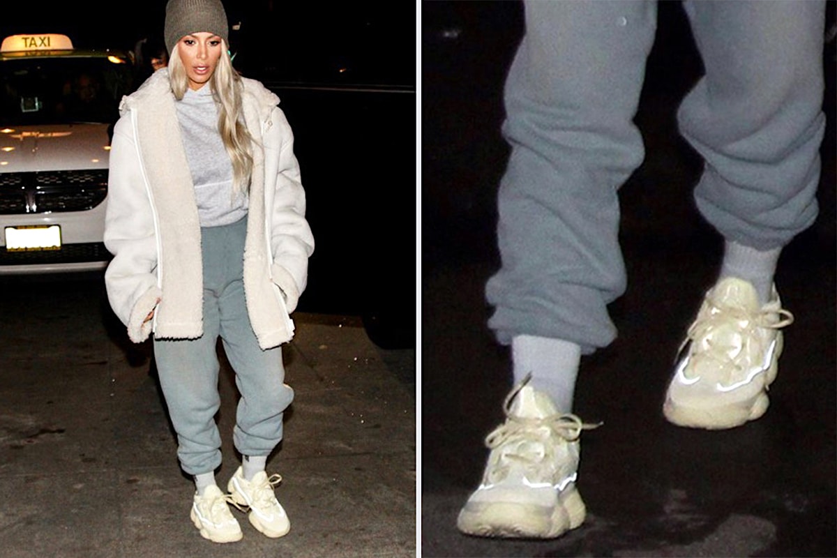Kim Kardashian West 首次著用未公開 YEEZY 復古跑鞋亮相