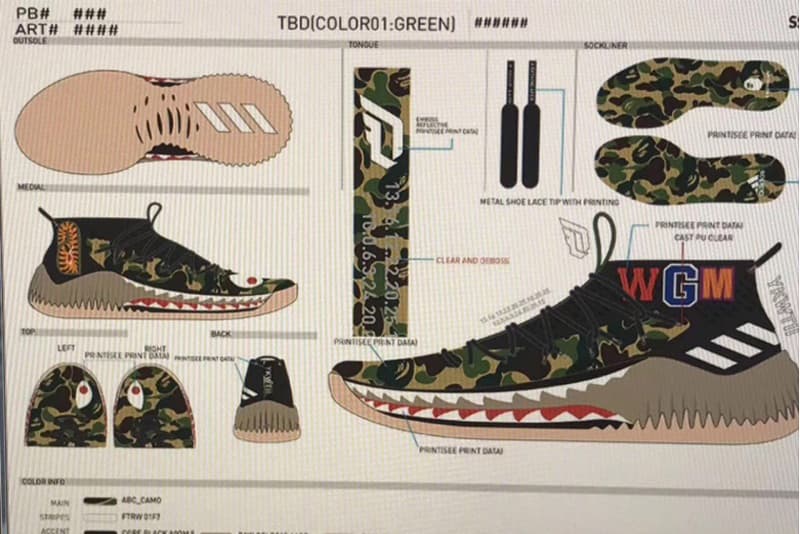 BAPE x adidas Dame 4「Camo」聯乘系列意外曝光？