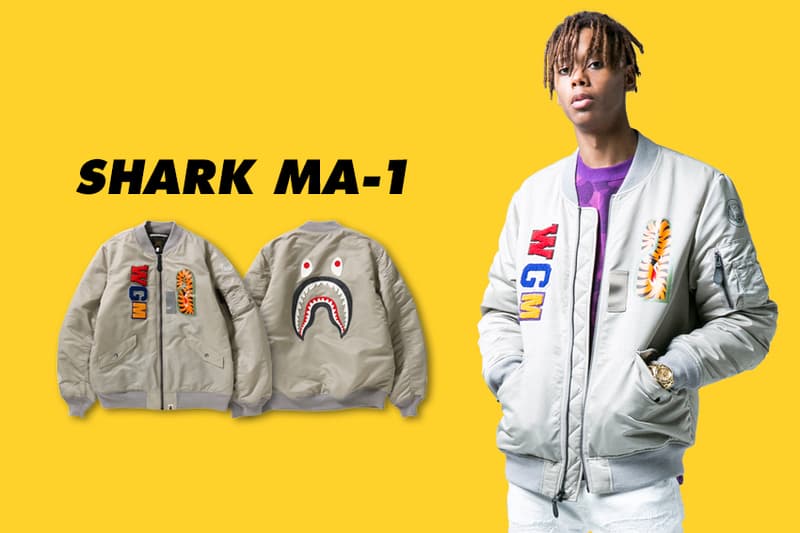 經典元素貫穿 - BAPE® SHARK MA-1 發售在即!