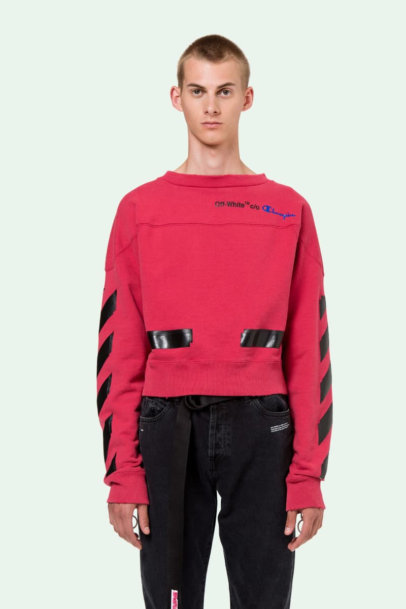 突擊上架!OFF-WHITE x Champion 聯名單品預覽