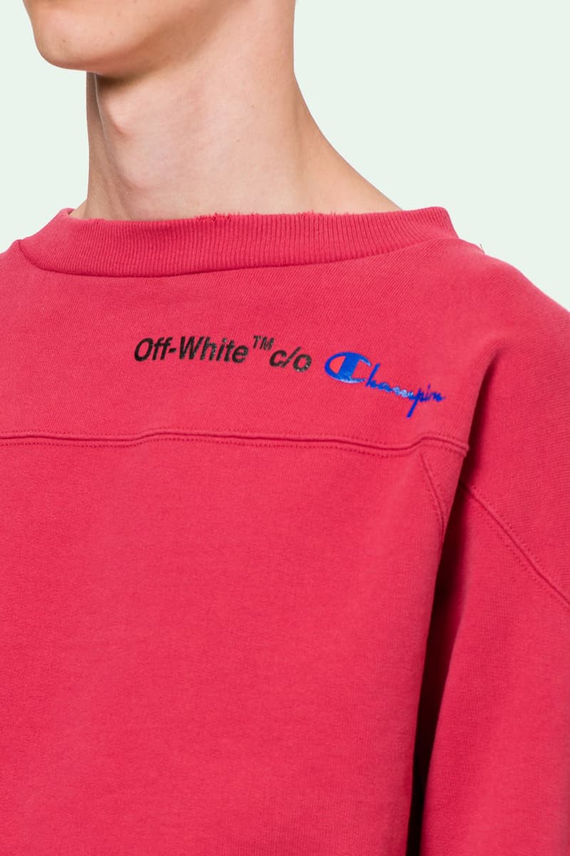 突擊上架!OFF-WHITE x Champion 聯名單品預覽