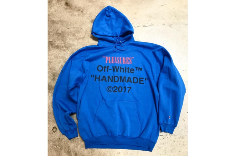 獨佔惡搞 − PLEASURES x Off-White「''HANDMADE''」聯乘設計