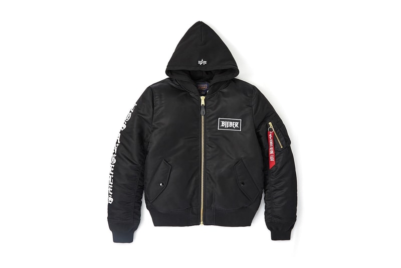 Justin Bieber x Alpha Industries 聯乘別注外套系列