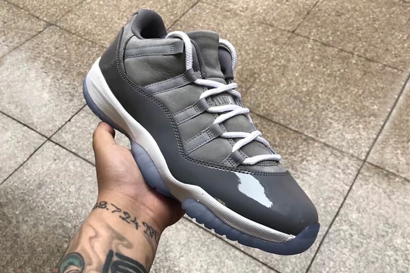 Air Jordan 11 Low「Cool Grey」實物高清谍照曝光