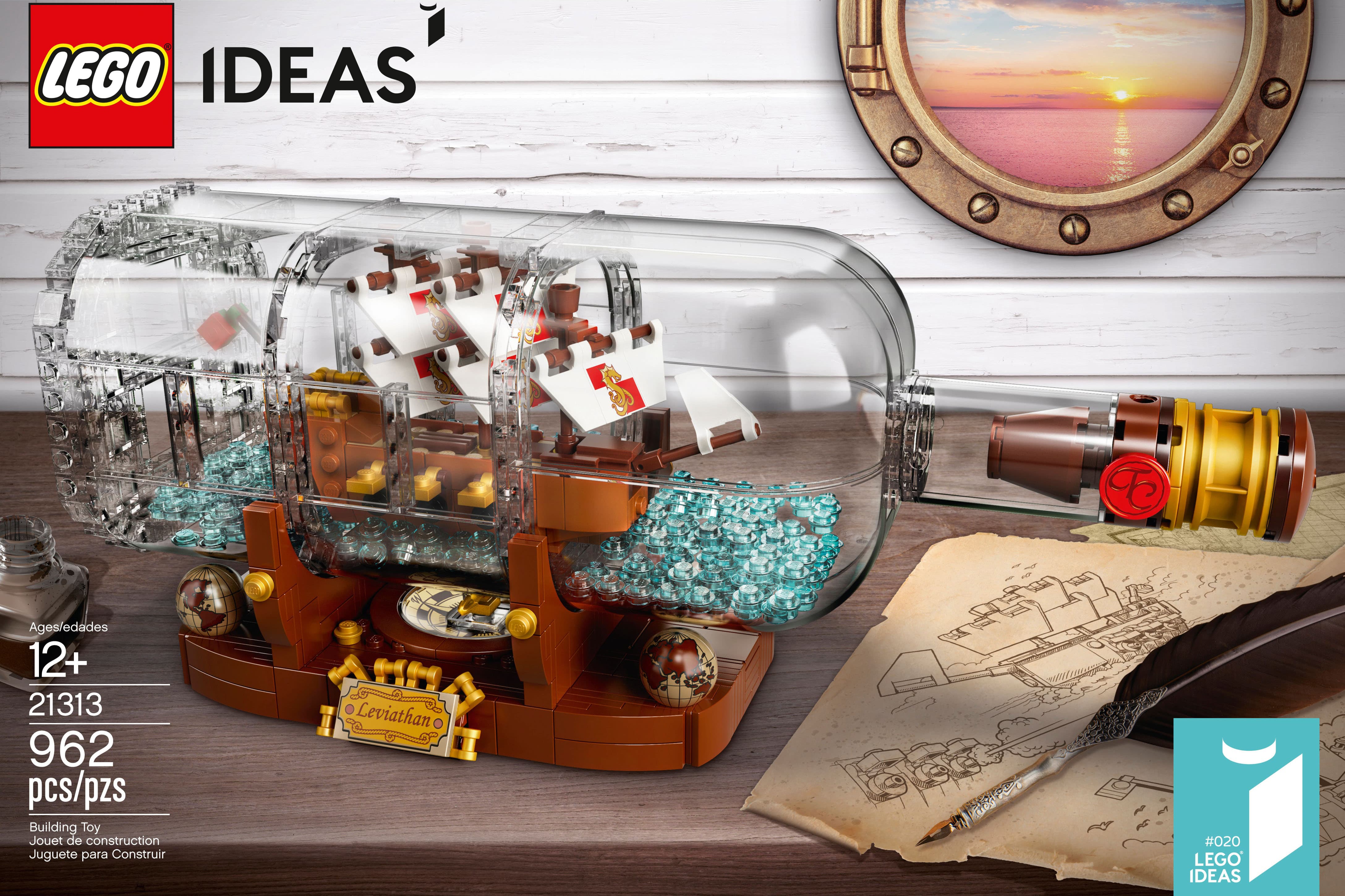 創意成真－LEGO 下月推出 Ideas 系列的「瓶中船」
