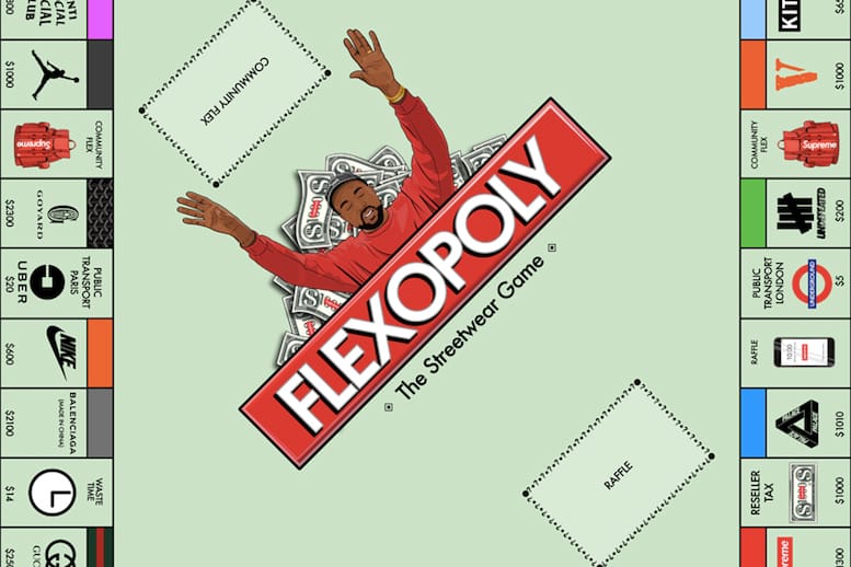 插畫家 no.sply 打造充滿潮流時尚氣息的大富翁「Flexopoly」