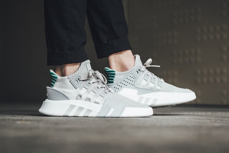 近賞 adidas Originals EQT BASK ADV「Grey/Sub Green」配色上腳照