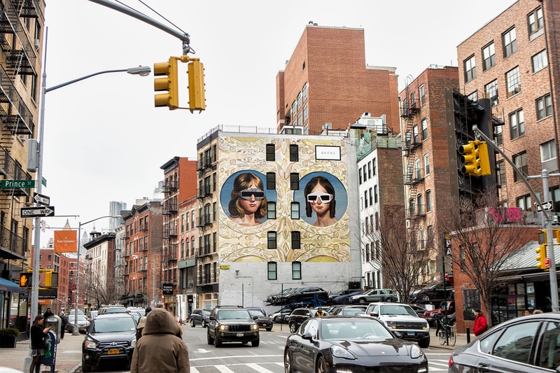 gucci new art walls new york milan