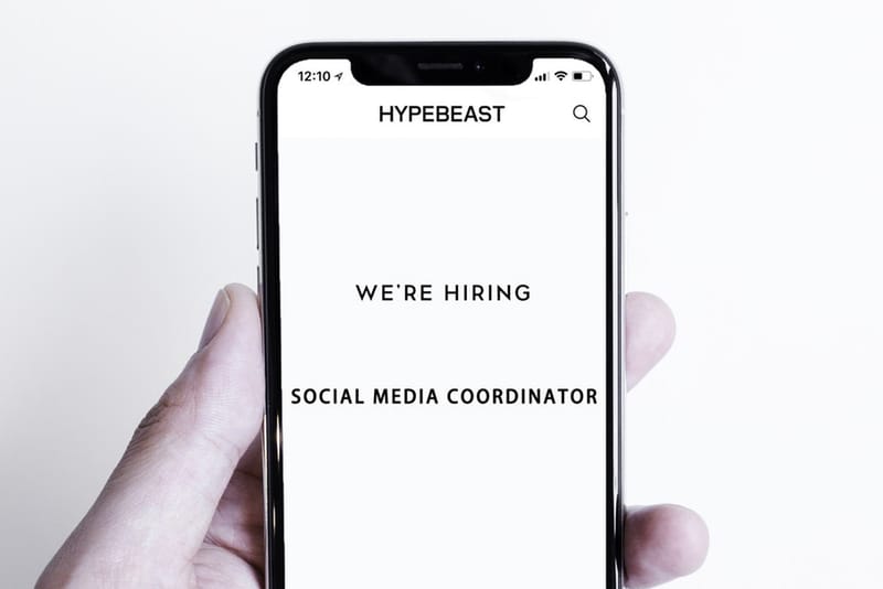 HYPEBEAST 中文版誠徵香港地區 Social Media Coordinator