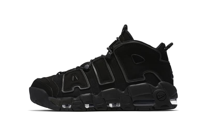 Nike 釋出 Air More Uptempo「Triple Black Reflective」配色設計