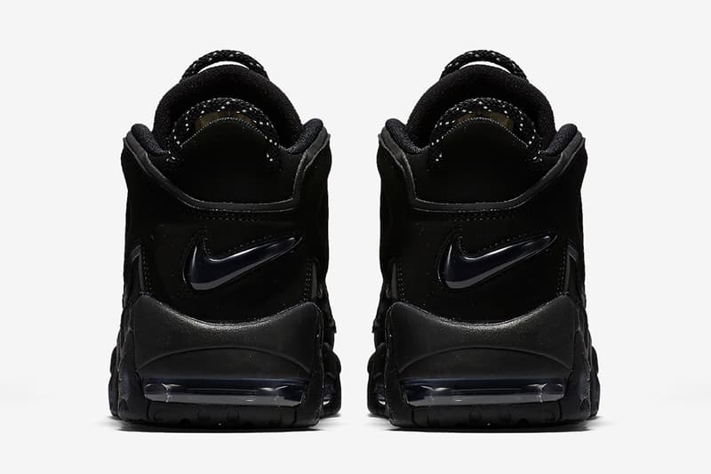 Nike 釋出 Air More Uptempo「Triple Black Reflective」配色設計