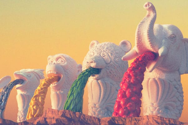 眾動物變身「魚尾獅」- パンダの穴打造「マー大陸」玩具系列