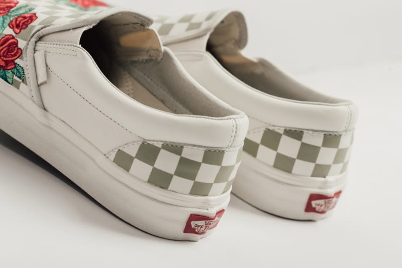 vans rose embroidery