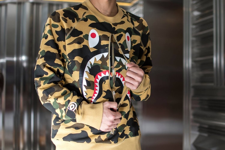 BAPE 發佈 1ST CAMO 雙拉鍊鯊魚衛衣&Tee