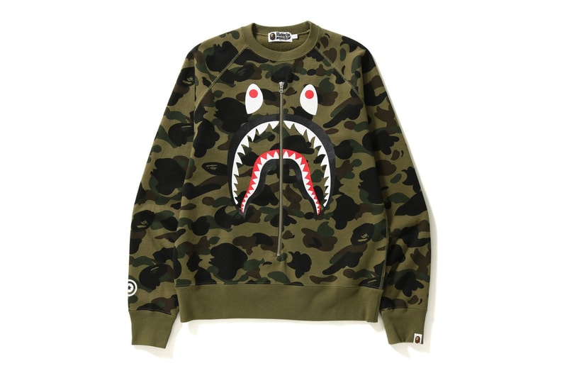 BAPE 發佈 1ST CAMO 雙拉鍊鯊魚衛衣＆Tee
