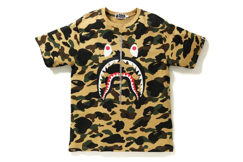 BAPE 發佈 1ST CAMO 雙拉鍊鯊魚衛衣＆Tee