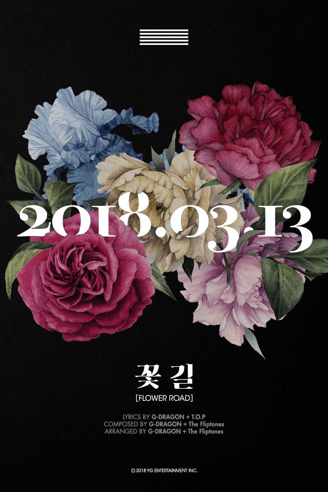 五子合體演唱 - BIGBANG 將推出新曲《FLOWER ROAD》